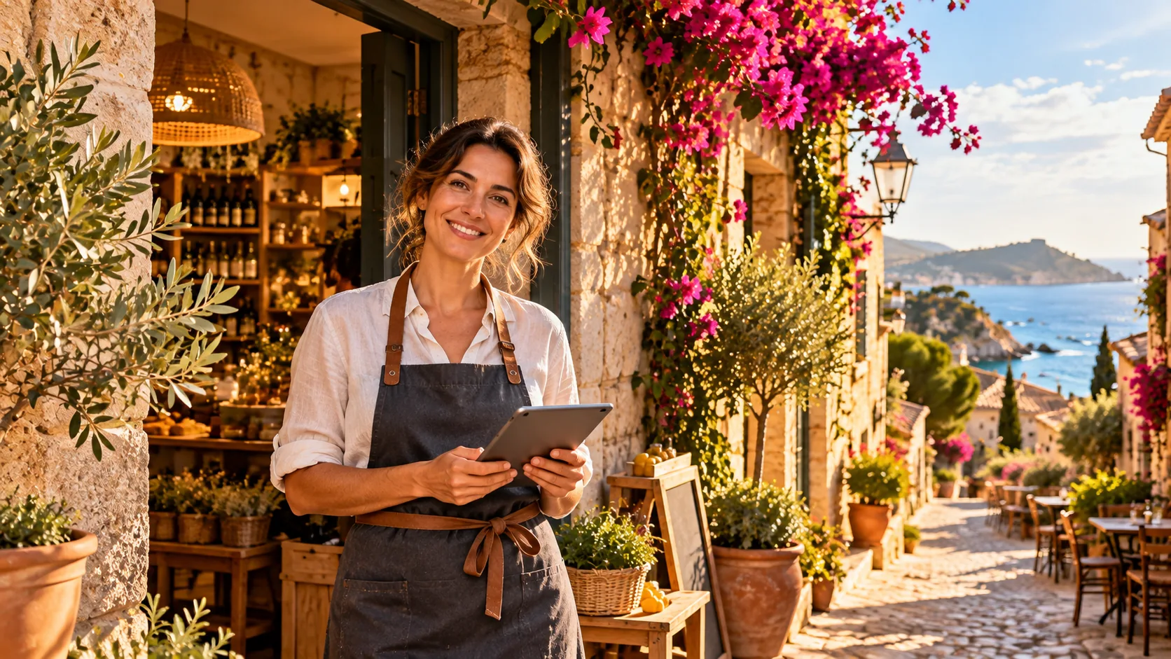 El rètol d’InfoMapa.cat a la façana d’un local